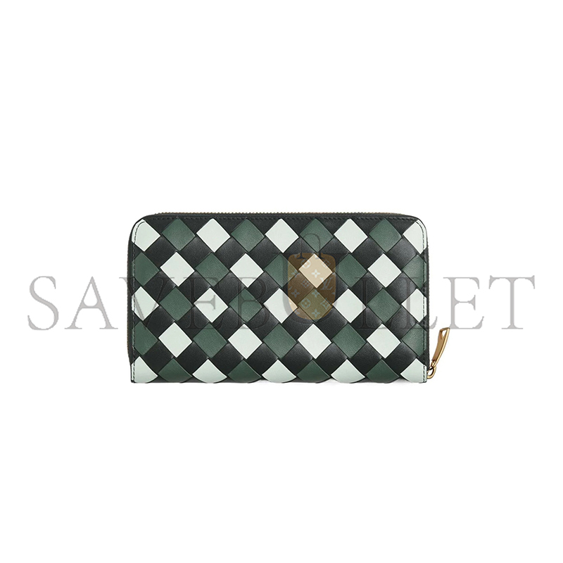 BOTTEGA VENETA INTRECCIATO ZIP-AROUND WALLET 593217 (19*10*2cm)